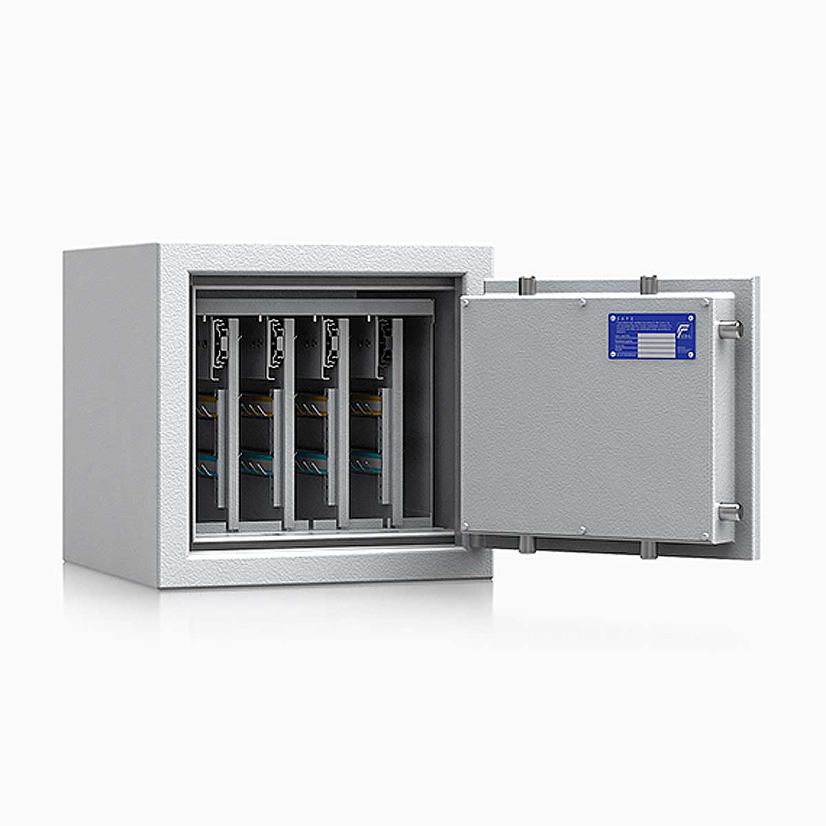 Schlüsseltresor safe4key I - Größe 2 / 400x420x420 / 160 Haken / 67kg / 157002  / Klasse 1  EN 1143-1, ECB•S / RAL7035 / Elektronik STELLAR  Basic 