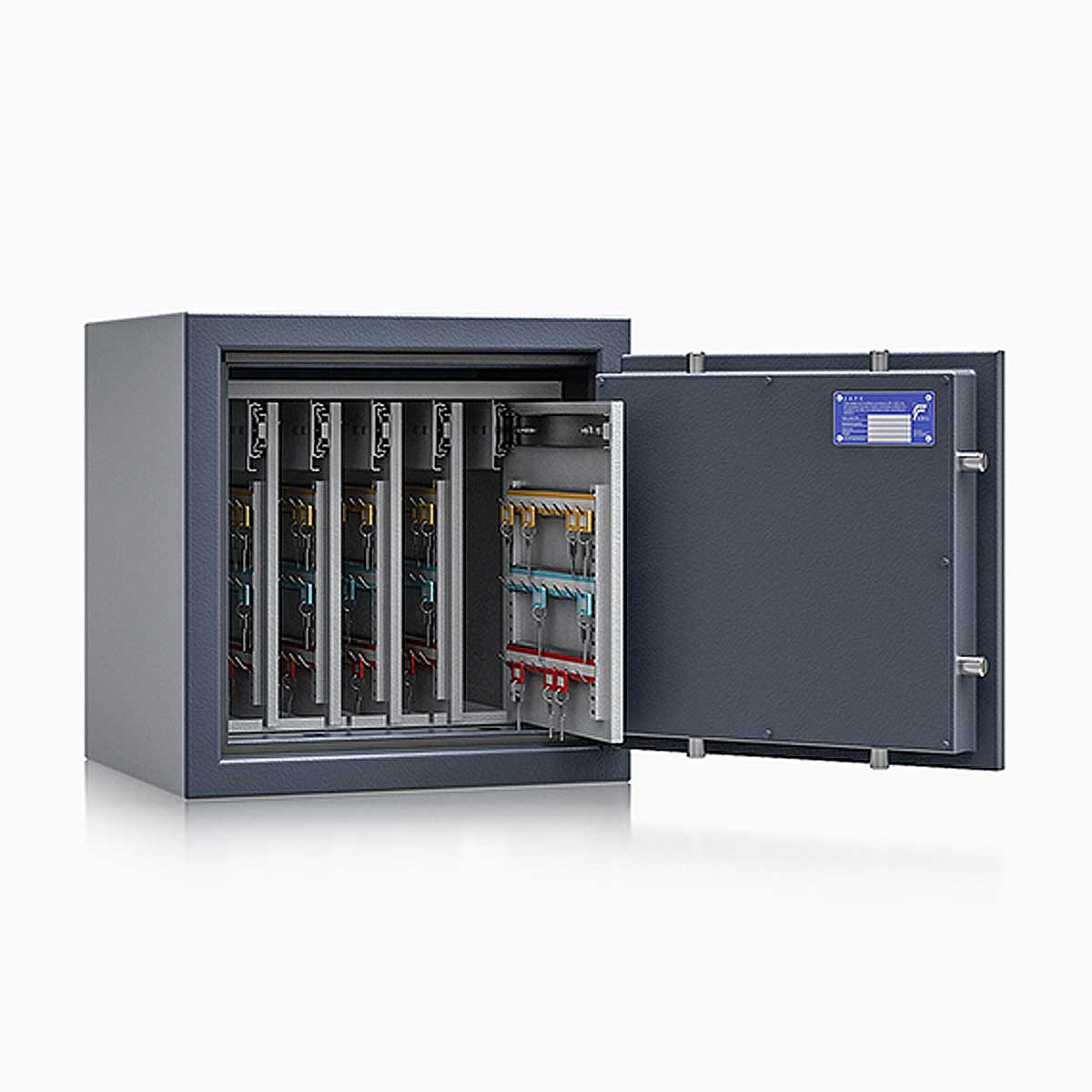 Schlüsseltresor safe4key I - Größe 3 / 500x500x420 / 280 Haken / 88kg / 157004 DIN R / Klasse 1  EN 1143-1, ECB•S / RAL7024