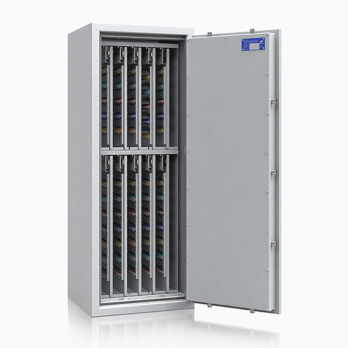 Schlüsseltresor safe4key I - Größe 8 / 1300x500x420 / 1040 Haken / 202kg / 157025  / Klasse 1  EN 1143-1, ECB•S / RAL7035 / Elektronik STELLAR  Basic 