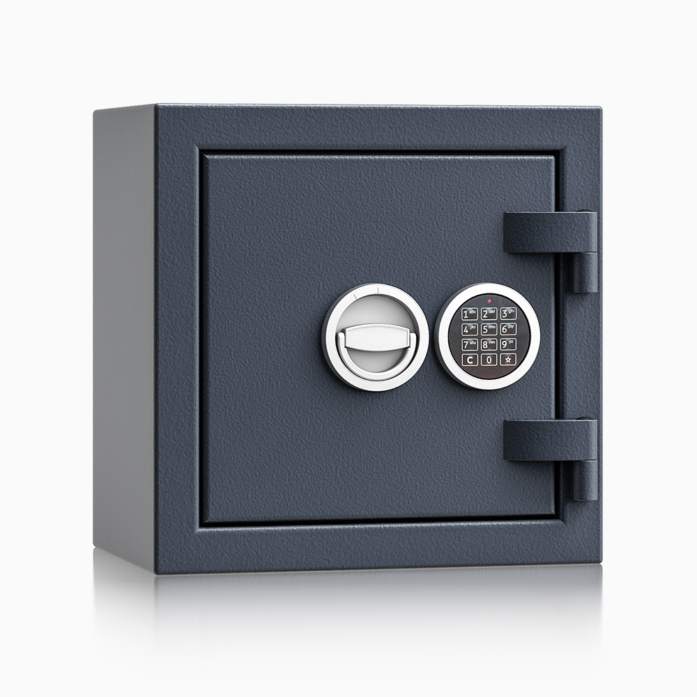 Wertschutzschrank save4ever I - 0 / 400x400x270 / 39kg / 402000 Klasse 1 nach EN 1143-1 - ECB•S / RAL7035 / Elektronik STELLAR  Basic  / 