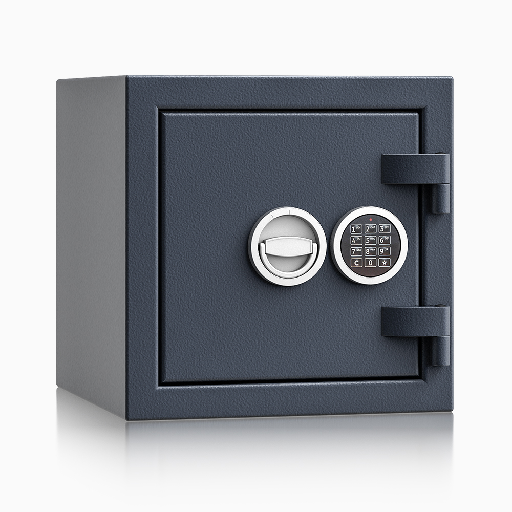 Wertschutzschrank save4ever I - 1 / 400x420x420 / 55kg / 402001 Klasse 1 nach EN 1143-1 - ECB•S / RAL7035 / Elektronik STELLAR  Basic  / 