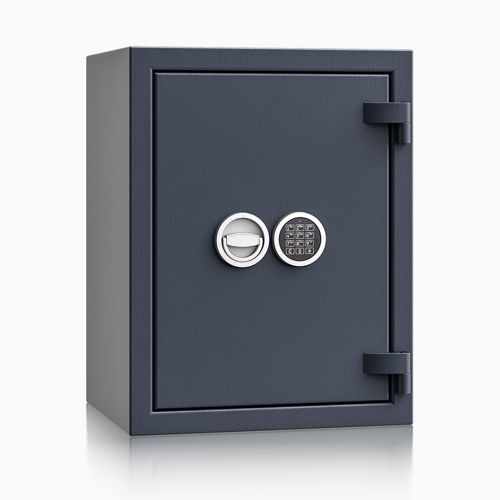 Wertschutzschrank save4ever I - 3 / 650x500x420 / 85kg / 402003 Klasse 1 nach EN 1143-1 - ECB•S / RAL7035 / Elektronik STELLAR  Basic  / 