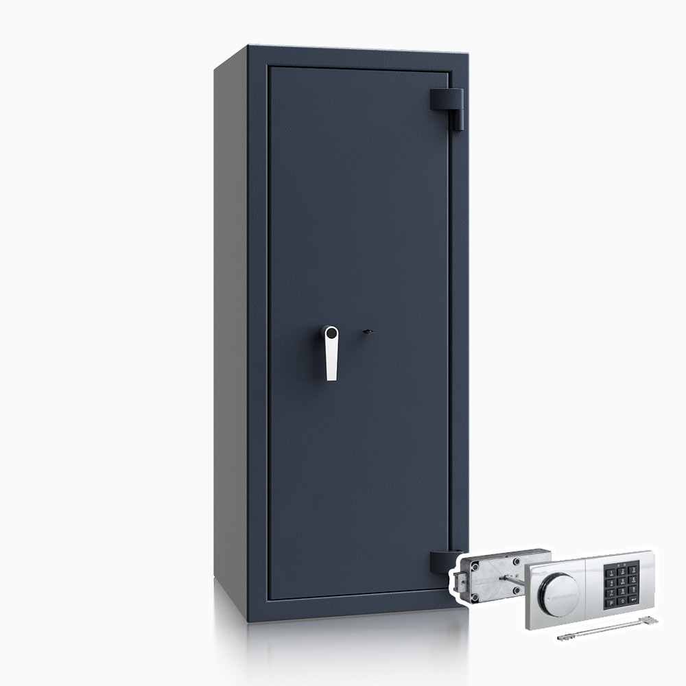 Wertschutzschrank save4ever III - 6 / 1350x550x465 / 501kg / 419106 RAL7024 / DIN R / Elektr. dormakaba B90 mit Notschlüssel (TIP!) / Klasse 3 nach EN 1143-1 - ECB•S