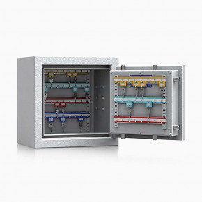 Schlüsseltresor safe4key I - Größe 1 / 400x400x270 / 64 Haken / 42kg / 157001  / Klasse 1  EN 1143-1, ECB•S / RAL7035 / Elektronik STELLAR  Basic 