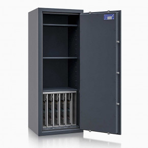 Schlüsseltresor safe4key I - Größe 8 / 1300x500x420 / 280 Haken / 3 Fachböden / 167kg / 157023  / Klasse 1  EN 1143-1, ECB•S / RAL7024 / Elektronik STELLAR  Basic 