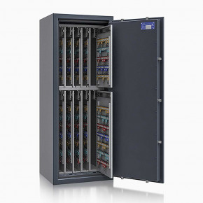 Schlüsseltresor safe4key I - Größe 8 / 1300x500x420 / 1040 Haken / 202kg / 157025  / Klasse 1  EN 1143-1, ECB•S / RAL7024 / Elektronik STELLAR  Basic 